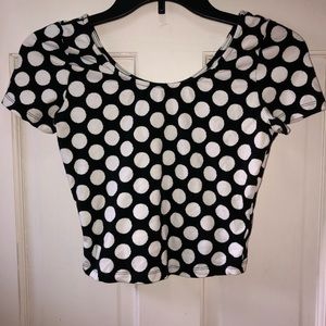 Polka Dot Crop Top ⚪️⚫️